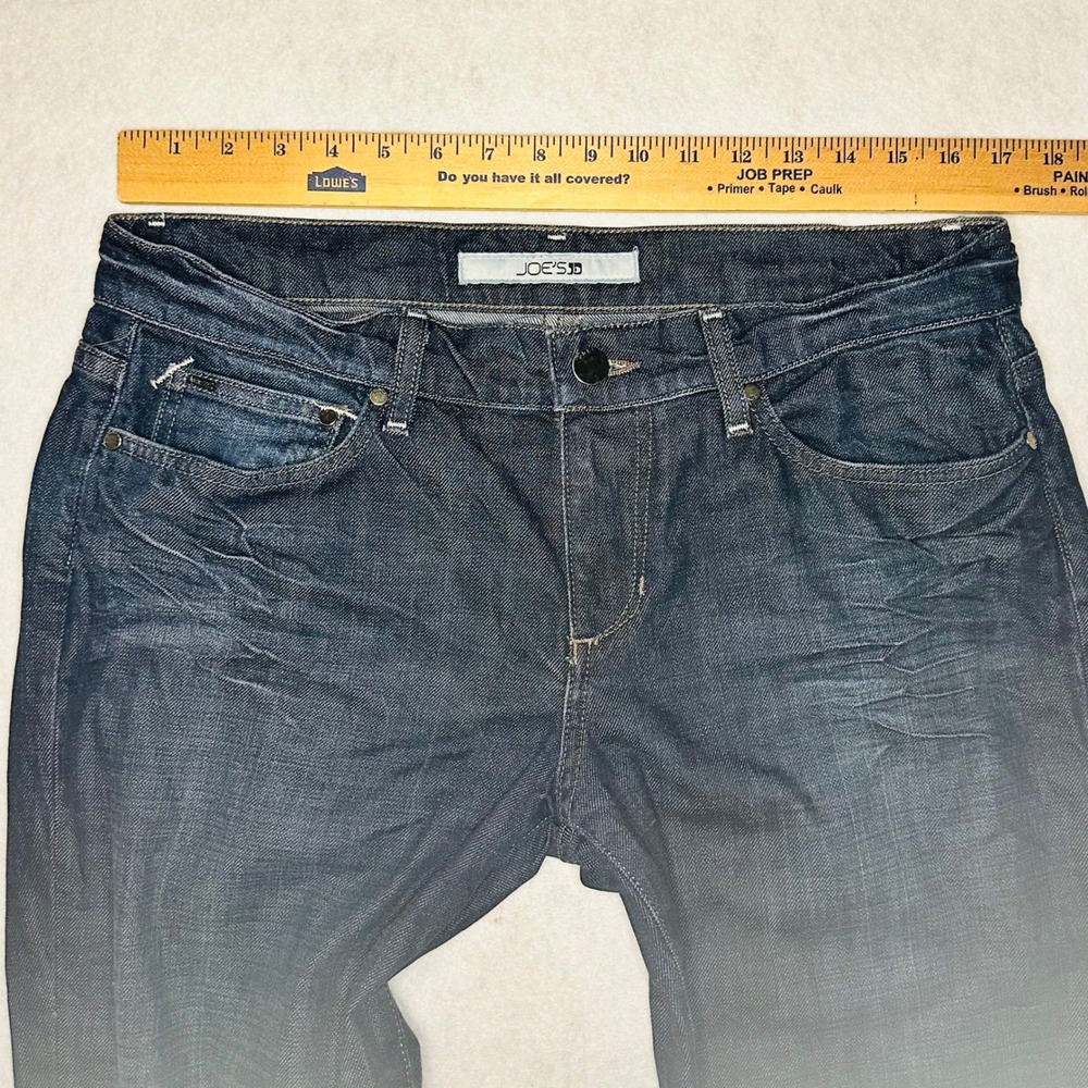 JOE'S Jeans Women's Size 31 Denim Distressed Wash straight Dark Blue - Picture 4 of 10